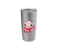 Drôle de poisson blob - Noël avec des cadeaux Gobelet isotherme en acier inoxydable double paroi