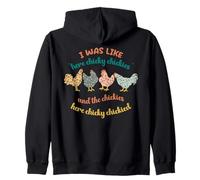 Drôle de Poulet Humour comme Ici Chicky Chickies Farmer Meme Sweat à Capuche