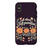 Drôle de prévention des Chutes infirmière Citrouille d'automne Coque pour iPhone X/XS