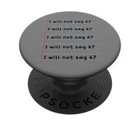 Drôle de Professeur ne dira Pas 67 Mème école Humour Six PopSockets PopGrip Adhésif