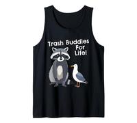 Drôle de Raccoon Pigeon Trash Buddies Bandits Graphic Débardeur