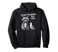 Drôle de Raccoon Pigeon Trash Buddies Bandits Graphic Sweat à Capuche