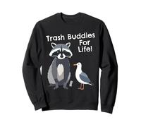 Drôle de Raccoon Pigeon Trash Buddies Bandits Graphic Sweatshirt