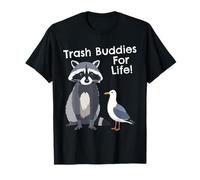 Drôle de Raccoon Pigeon Trash Buddies Bandits Graphic T-Shirt