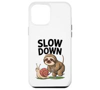 Drôle de ralentissement Disant Paresseux Escargot Humour Relaxed Vibes Dad Coque pour iPhone 12 Pro Max