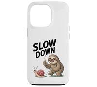 Drôle de ralentissement Disant Paresseux Escargot Humour Relaxed Vibes Dad Coque pour iPhone 13 Pro