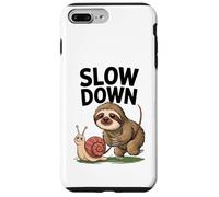 Drôle de ralentissement Disant Paresseux Escargot Humour Relaxed Vibes Dad Coque pour iPhone 7 Plus/8 Plus