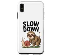 Drôle de ralentissement Disant Paresseux Escargot Humour Relaxed Vibes Dad Coque pour iPhone XS Max