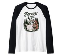 Drôle de randonnée Raton Laveur Forever Lost Hiker Raton Laveur Manche Raglan