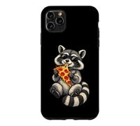 Drôle de Raton Laveur Amateur de Pizza Mignon Animal Gourmand Pepperoni Humour Coque pour iPhone 11 Pro Max
