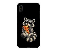 Drôle de Raton Laveur Amateur de Pizza Mignon Animal Gourmand Pepperoni Humour Coque pour iPhone XS Max