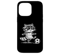 Drôle de Raton Laveur de Football avec Lunettes de Soleil Coque pour iPhone 14 Pro Max