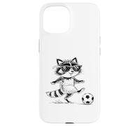 Drôle de Raton Laveur de Football avec Lunettes de Soleil Coque pour iPhone 15