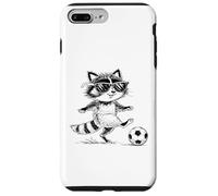 Drôle de Raton Laveur de Football avec Lunettes de Soleil Coque pour iPhone 7 Plus/8 Plus