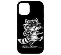 Drôle de Raton Laveur Jouant au Football avec des Lunettes Coque pour iPhone 12/12 Pro