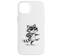 Drôle de Raton Laveur Jouant au Football avec des Lunettes Coque pour iPhone 14 Plus