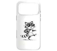 Drôle de Raton Laveur Jouant au Football avec des Lunettes Coque pour iPhone 17 Pro Max