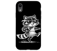 Drôle de Raton Laveur Jouant au Football avec des Lunettes Coque pour iPhone XR