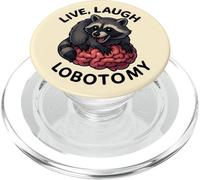 Drôle de Raton Laveur Live Laugh Lobotomy Lobotomie pour garçons et Filles PopSockets PopGrip pour MagSafe
