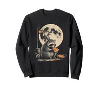 Drôle de Raton Laveur Mangeant des Pizzas Magic Moon Animal Meme Sweatshirt