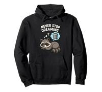 Drôle de Raton Laveur Never Stop Dreaming pour Les Amoureux des Animaux, garçons et Filles Sweat à Capuche