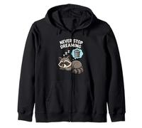 Drôle de Raton Laveur Never Stop Dreaming pour Les Amoureux des Animaux, garçons et Filles Sweat à Capuche