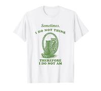 Drôle de Raton Laveur Philosophie Blague Introverti Humour Vintage Art T-Shirt