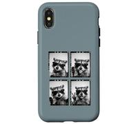 Drôle de Raton Laveur Photobooth Retro Film Strip Lunettes de Soleil Meme Coque pour iPhone X/XS