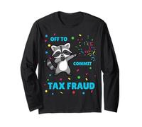 Drôle de Raton Laveur pour commettre des blagues de fraude fiscale pour Les comptables Manche Longue