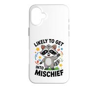 Drôle de Raton Laveur pour Enfants Get Into Mischief Enfants Garçons Fille Coque pour iPhone 16 Plus
