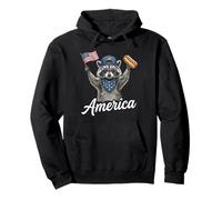 Drôle de Raton Laveur Sauvage et Patriotique Libre Sweat à Capuche