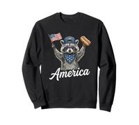 Drôle de Raton Laveur Sauvage et Patriotique Libre Sweatshirt