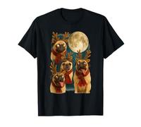 Drôle de Renne Carlin Meme Pleine Lune de Noël T-Shirt