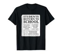 Drôle de rentrée Scolaire Journal Blague école Humour Meme T-Shirt