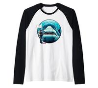 Drôle de requin mégalodon Manche Raglan