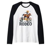 Drôle de rodéo cowboy et cheval dans le désert du Far West Manche Raglan