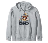 Drôle de rodéo cowboy et cheval dans le désert du Far West Sweat à Capuche