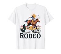 Drôle de rodéo cowboy et cheval dans le désert du Far West T-Shirt