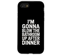 Drôle de Salle de Bain avec Inscription « Blow The Up After Dinner » pour Femmes et Hommes Coque pour iPhone SE (2020) / 7/8
