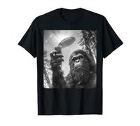 Drôle de selfie Sasquatch avec des ovnis, drôle de Bigfoot T-Shirt