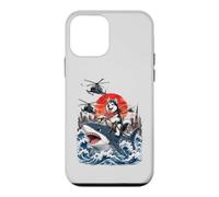 Drôle de Sibérie Husky équitation Requin Japonais Vague Amoureux des Chiens Coque pour iPhone 12 Mini