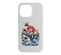 Drôle de Sibérie Husky équitation Requin Japonais Vague Amoureux des Chiens Coque pour iPhone 14 Pro Max