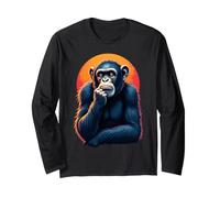 Drôle de Singe Meme Chimpanzé Animal Hommes Femmes Enfants Manche Longue