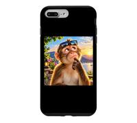 Drôle de Singe réfléchi au Coucher du Soleil Meme Ape Brainrot Humour Coque pour iPhone 7 Plus/8 Plus