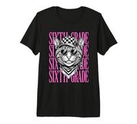 Drôle de sixième année pour Professeur de Chat Sauvage pour la rentrée Scolaire T-Shirt Haut de Gamme