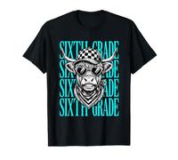 Drôle de sixième année Professeur Mignon Vache rentrée Scolaire étudiant T-Shirt Graphique avec Valeur