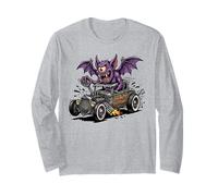 Drôle de Style Vintage Crazy Hotrod Rat Rod Race Car Cartoon Manche Longue