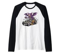 Drôle de Style Vintage Crazy Hotrod Rat Rod Race Car Cartoon Manche Raglan