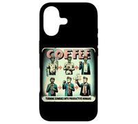 Drôle de Transformer Les Zombies en Humains productifs café Vintage Coque pour iPhone 17