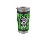Drôle de troisième année professeur mignon chien rentrée scolaire étudiant Gobelet isotherme en acier inoxydable double paroi
